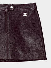 Courrèges Burnt Red Reedition Vinyl Mini Skirt