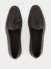 Manolo Blahnik Lennox Dark Brown Leather Tassel Loafers