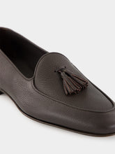 Manolo Blahnik Lennox Dark Brown Leather Tassel Loafers