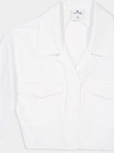 Courrèges Heritage White 2-Pocket Poplin Cropped Shirt