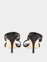 Manolo Blahnik Black Sakobay 70 Satin Sandals
