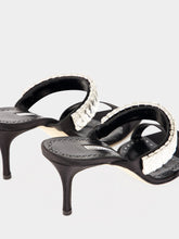 Manolo Blahnik Black Sakobay 70 Satin Sandals