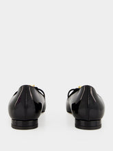 Manolo Blahnik Black Khafre Patent Leather Flat Pumps