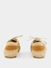 Gabriela Hearst Camel Suede and Natural Raffia Strength Derbies