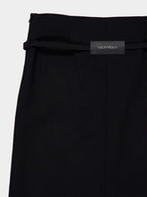 Courrèges Black Long Wool Skirt with Belt