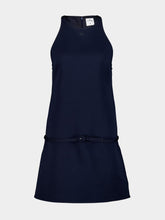 Courrèges Navy A-Line Belted Mini Dress