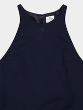 Courrèges Navy A-Line Belted Mini Dress