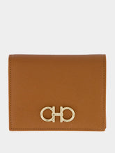 Ferragamo Natural Brown Gancini Compact Wallet