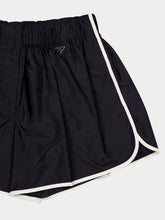 Prada Black Recycled Nylon High-Waist Shorts