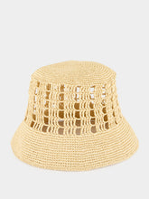 Borsalino Gold Jane Raffia Crochet Bucket Hat