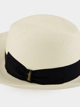 Borsalino Claudette Fine Panama Hat Navy Band