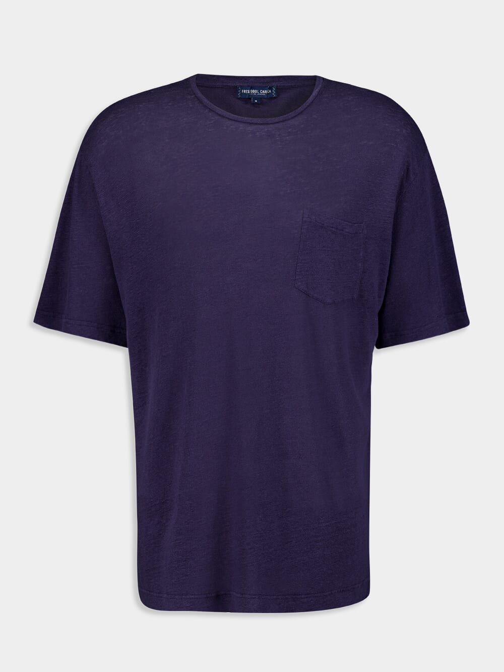 Carmo Midnight-Blue Linen Jersey T-Shirt