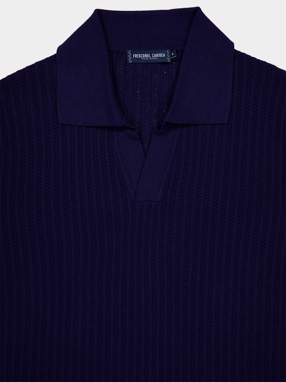 Dusk Chain Stitch Knit Polo