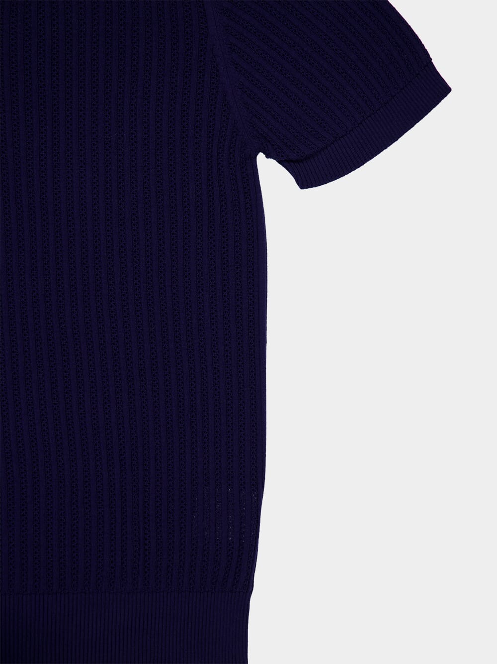 Dusk Chain Stitch Knit Polo