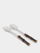 Sabre Paris Panda Dark Bamboo Salad Cutlery Set
