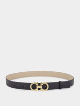 Ferragamo Reversible Black and Deer Gancini Belt