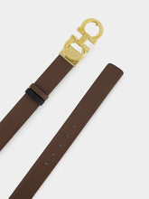 Ferragamo Reversible Gancini Belt in Cocoa and Black