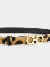 Ferragamo Adjustable Gancini Animal-Print Belt