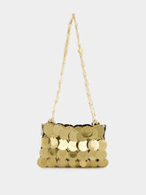 Rabanne Gold Sparkle Discs Nano Bag
