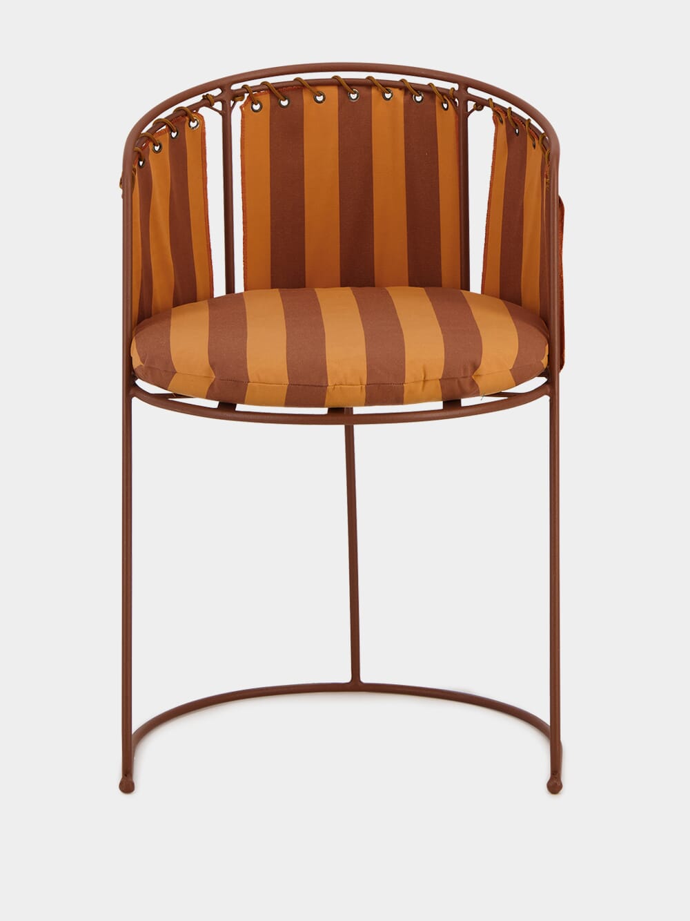 Brick Palmer Striped Chair