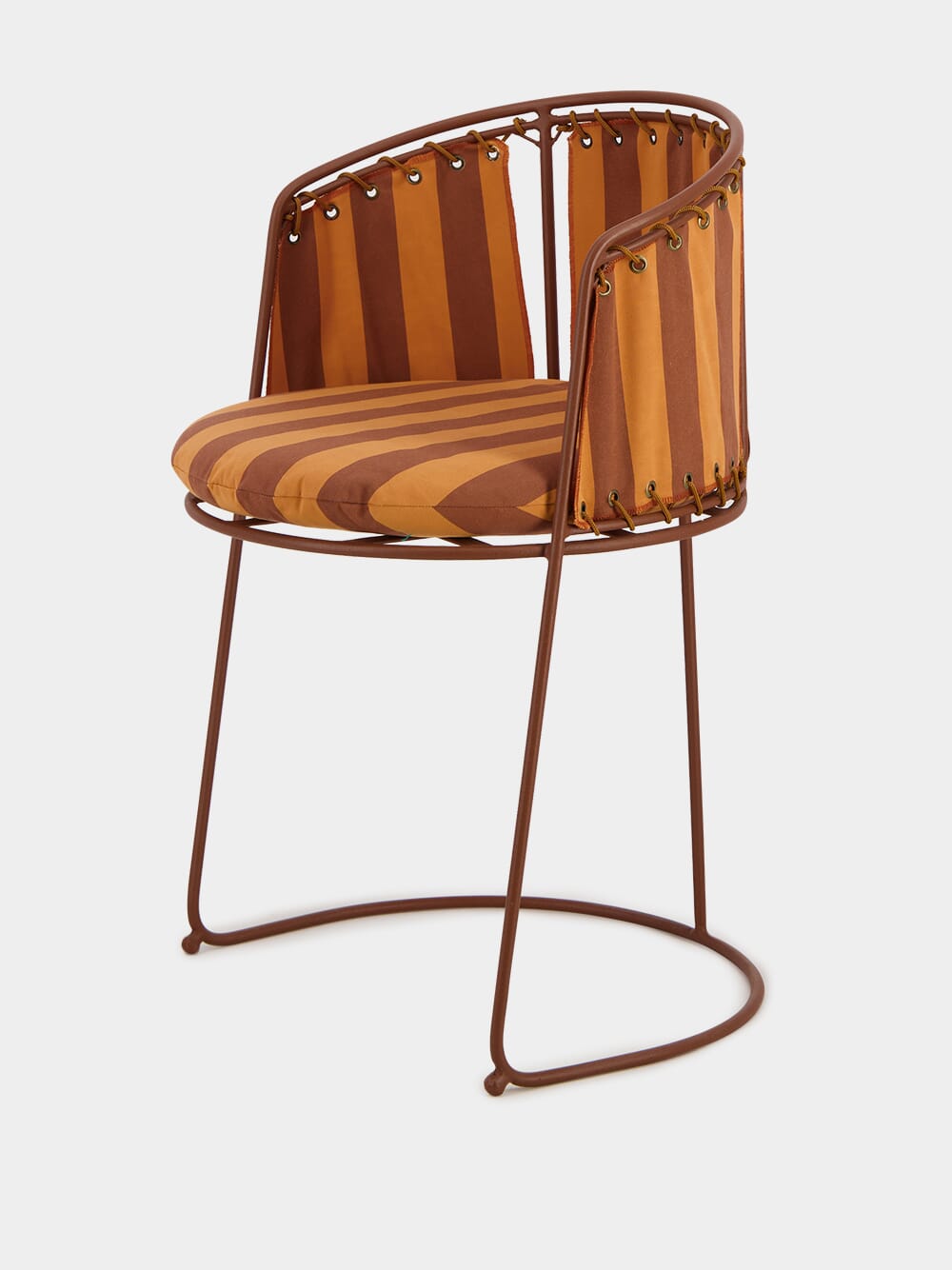 Brick Palmer Striped Chair