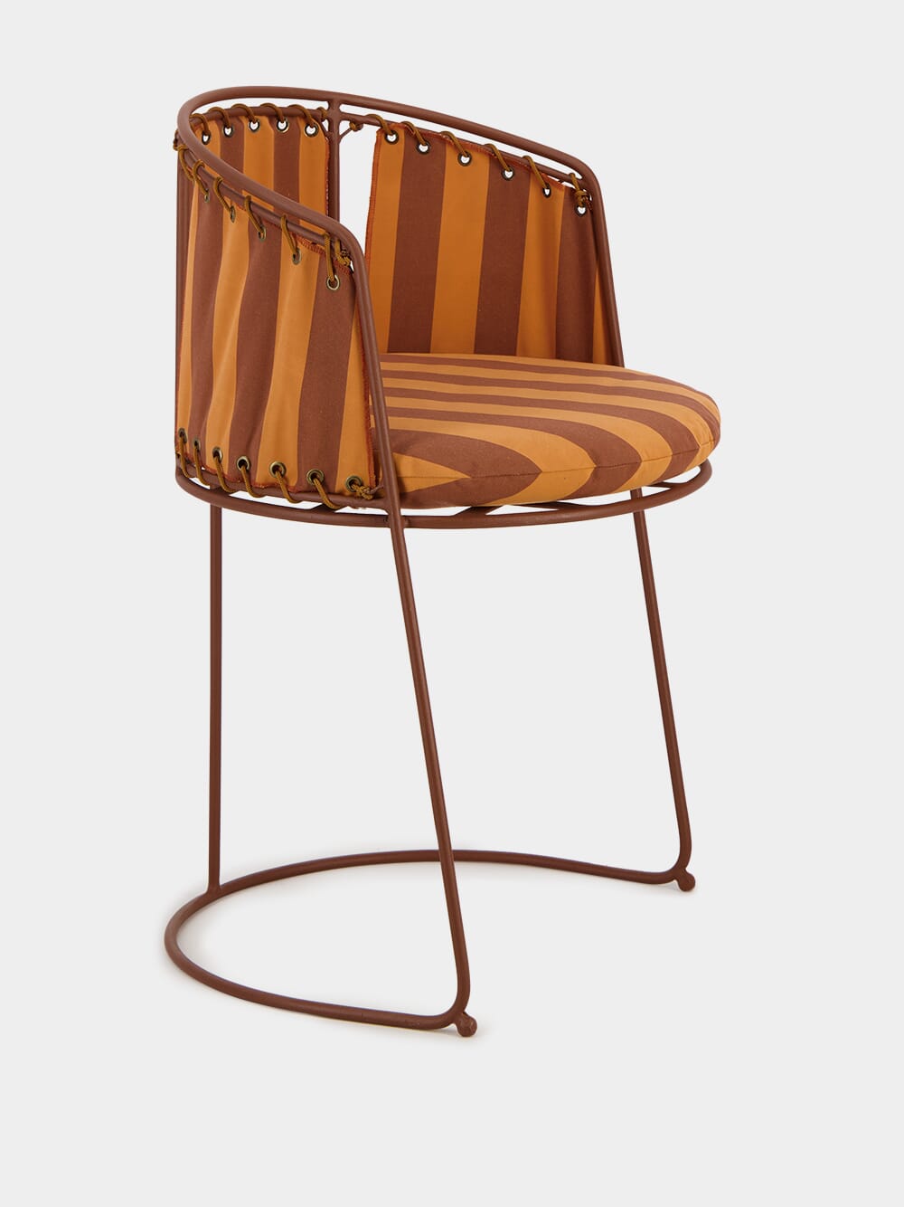 Brick Palmer Striped Chair