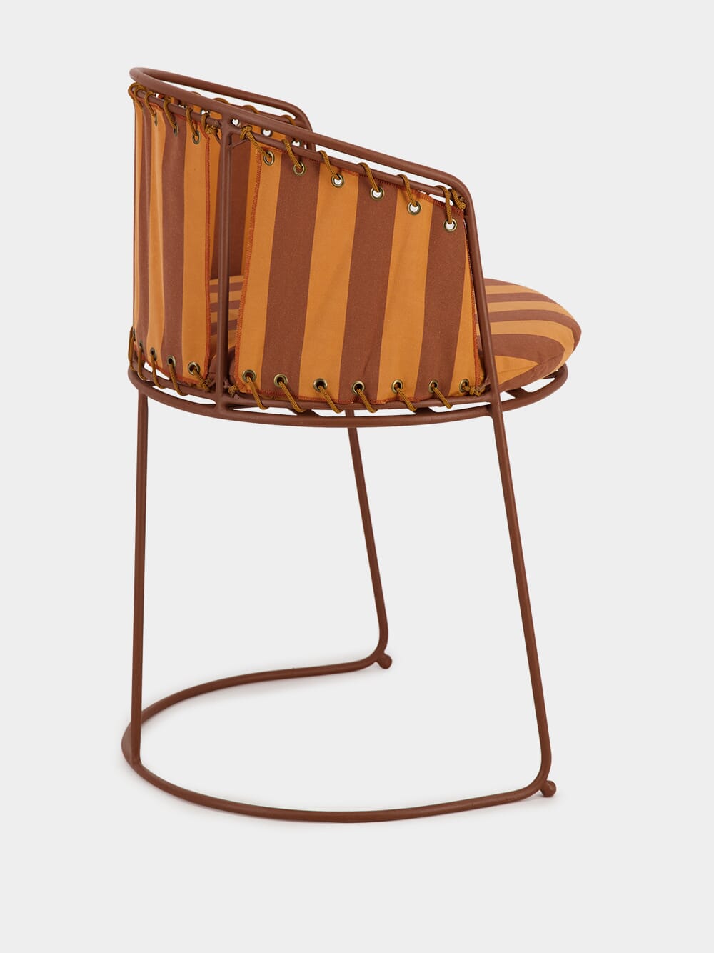 Brick Palmer Striped Chair