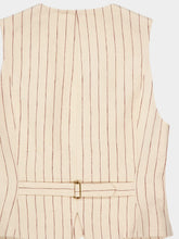 Zimmermann Cream Rebellion Pinstripe Linen Vest