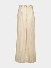Zimmermann Cream Rebellion Pinstripe Linen Trousers