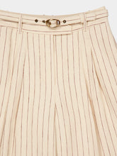 Zimmermann Cream Rebellion Pinstripe Linen Trousers