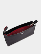 Ferragamo Black Gancini Calf Leather Pouch