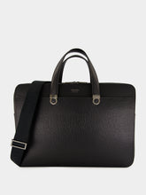 Ferragamo Black Gancini Leather Briefcase
