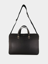 Ferragamo Black Gancini Leather Briefcase