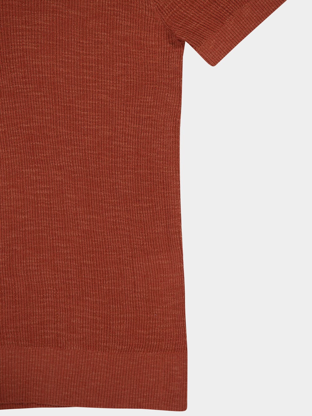 Brown V-Neck Joaquim Cotton Polo Shirt