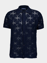 Navy Angra Clube Raul Crochet Cardigan | PDP - Fashion Clinic