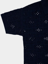 Navy Angra Clube Raul Crochet Cardigan | PDP - Fashion Clinic