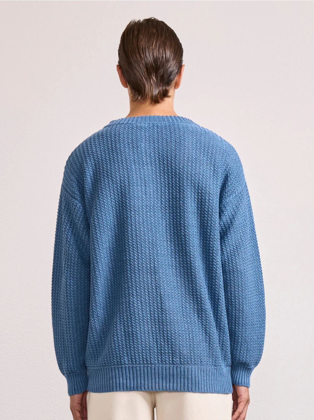 Denim Blue Jardim Linen Sweater