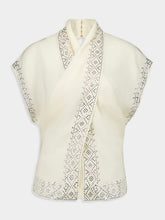 Rabanne Cream Crossed Neck Top