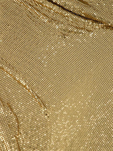 Rabanne Long Gold Gathered Mesh Skirt