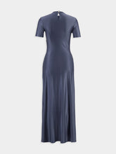 Rabanne Grey Long Gathered Jersey Dress