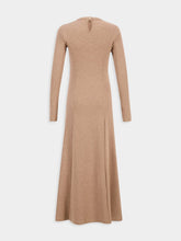 Rabanne Gathered Wool Jersey Long Dress