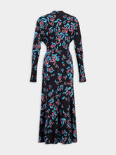 Rabanne Printed Long-Sleeve Midi Dress