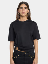 Rabanne Black T-Shirt With Piercing