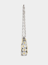 Rabanne Silver Sparkle Nano Sphere Bag