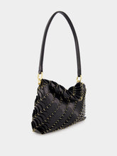 Rabanne Black Calfskin Paco Shoulder Clutch
