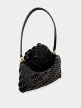 Rabanne Black Calfskin Paco Shoulder Clutch