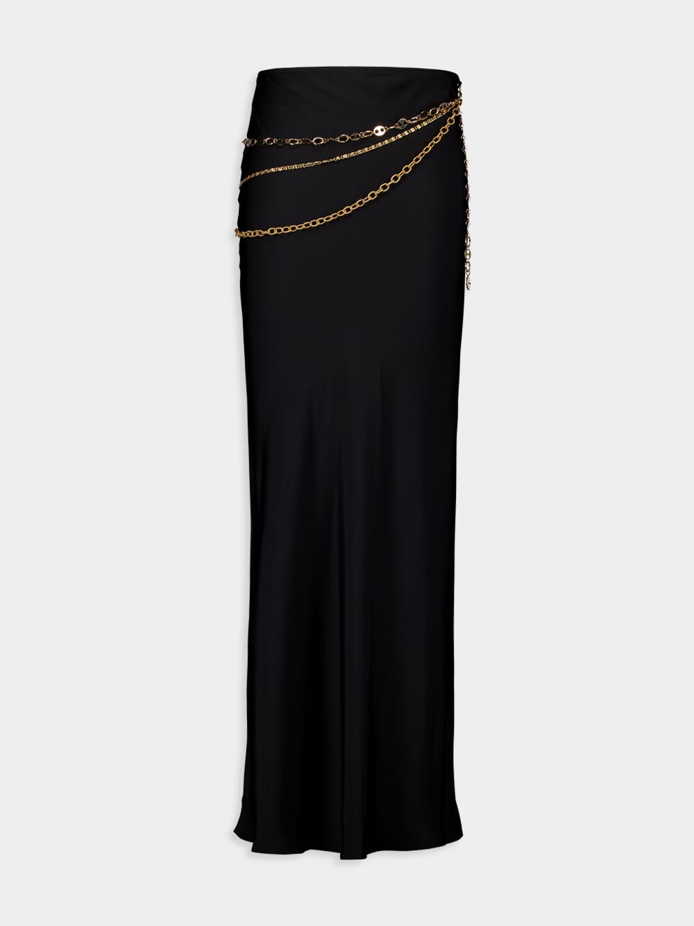 Long Black Skirt with Chain