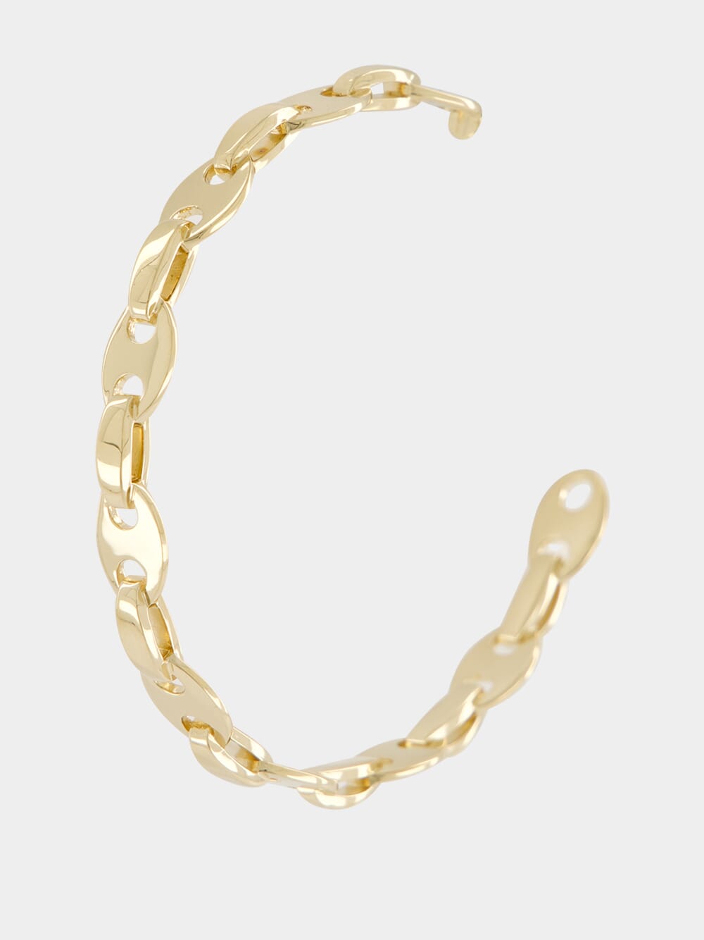 Gold Nano Chain Hoop Earrings