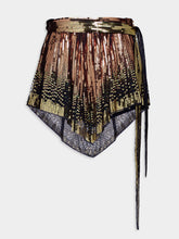 Rabanne Sequin-Embellished Asymmetric Shorts