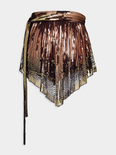 Rabanne Sequin-Embellished Asymmetric Shorts